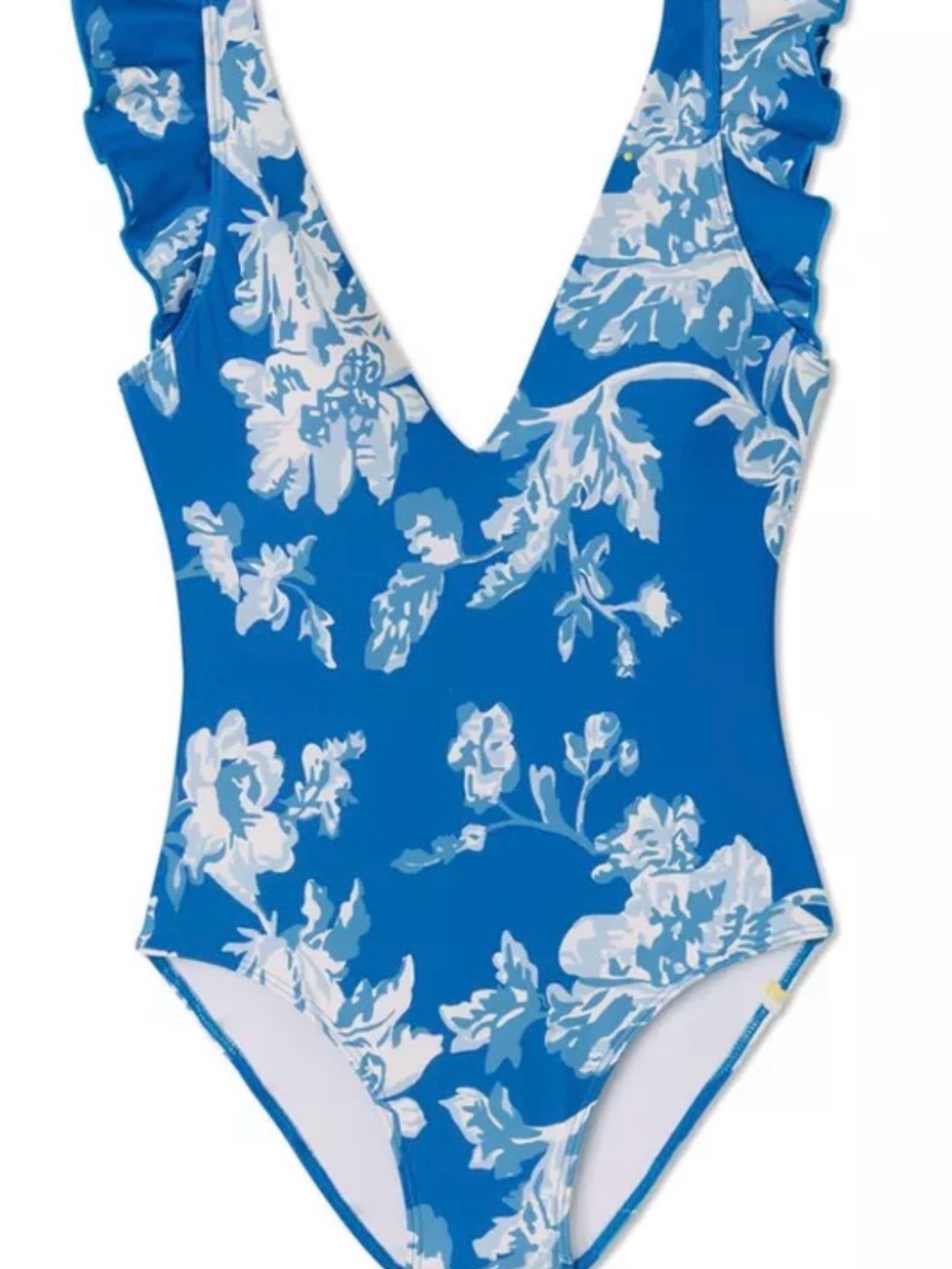 Summersalt x Mestiza Ruffle Backflip Blue Floral One-Piece Swimsuit
